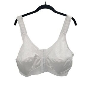 Jadee 44dd White Full Coverage Bra No Padding No Underwire Adjustable